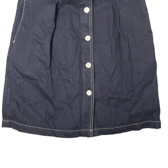 Father's Daughter LA Patti Vest Mini Dress "Brew" Japanese Denim Indigo Medium - Picture 9 of 12